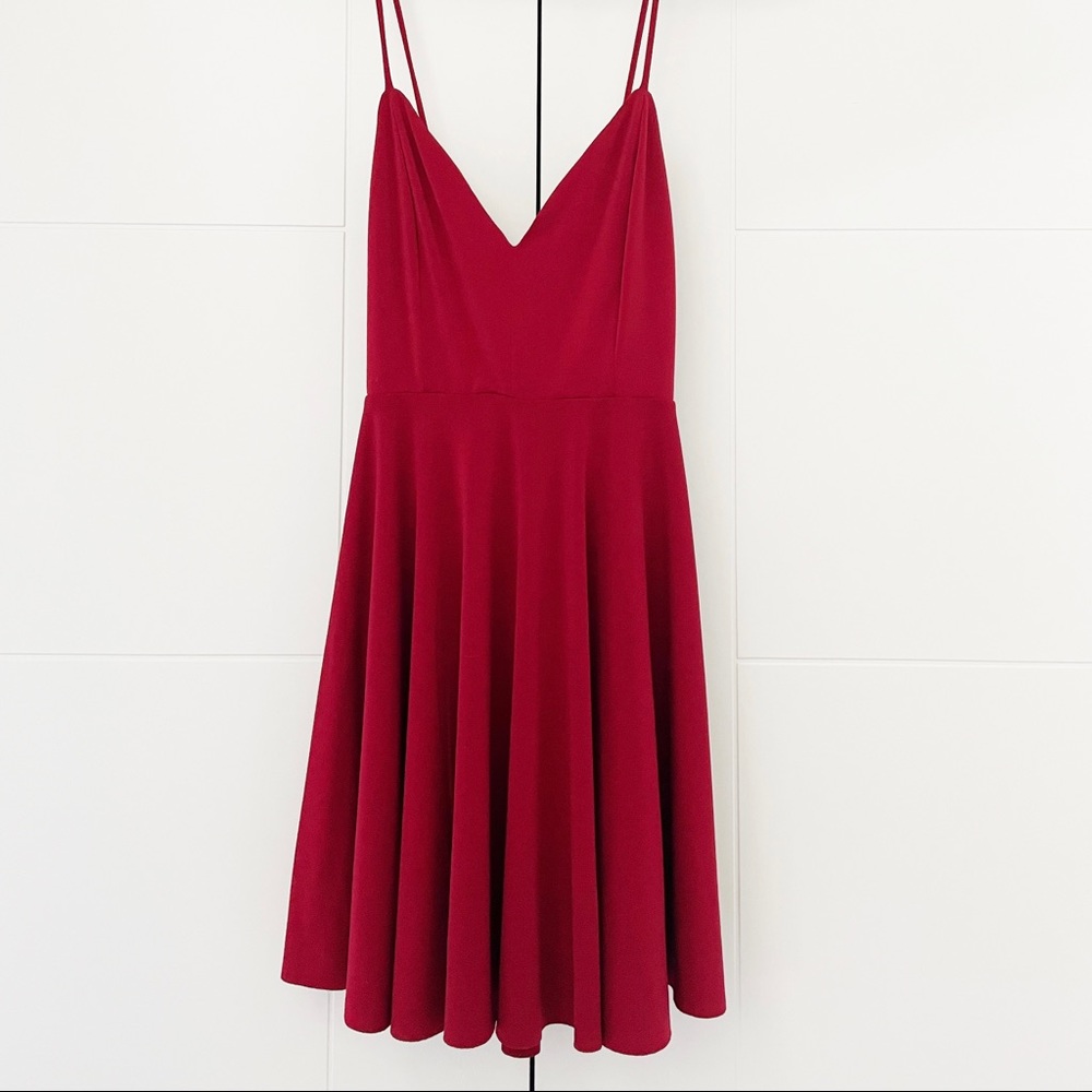 Lulus Red Skater Dress size XS